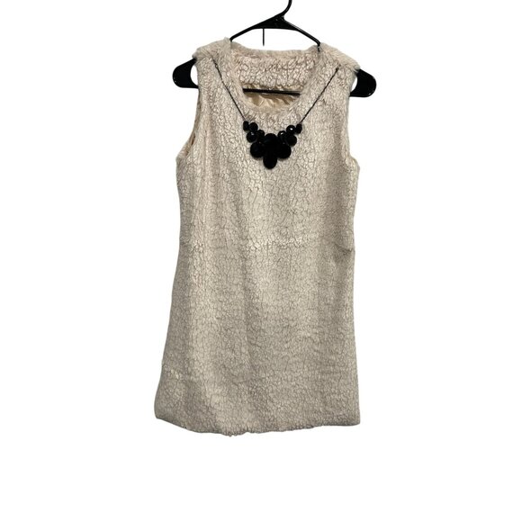 Vintage Faux Fur Two-Piece Dress Set Short Sleeve Jacket Sleeveless Dress Sz S - Picture 5 of 12